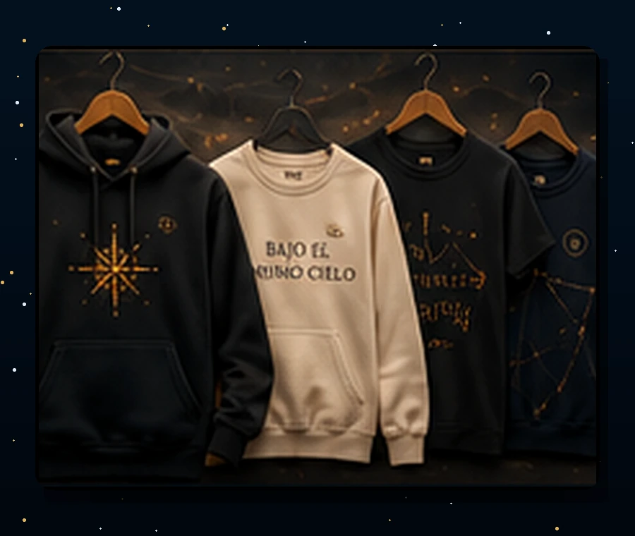 Concepto visual de la colección de ropa El Viajero